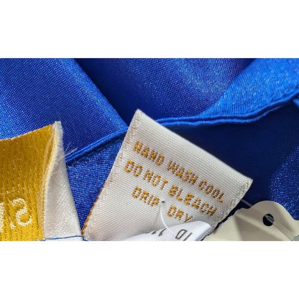 Vintage 90s Victoria's Secret Blue Short Nightie Gold Label Misses Size S New - Picture 7 of 7